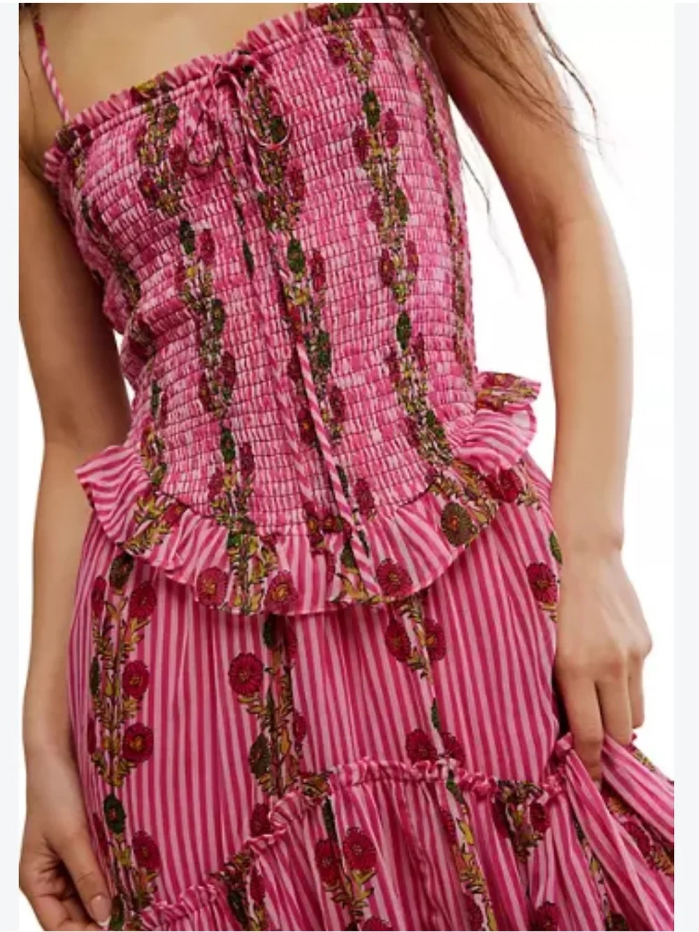 FREE PEOPLE Alejandra Pink Midi Dress